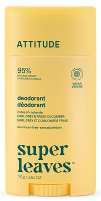 Attitude Přírodní  deodorant Super leaves - Earl Grey & okurka