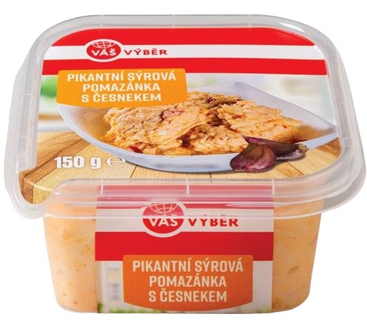 Váš Výběr Pikantní sýrová pomazánka s česnekem 150g