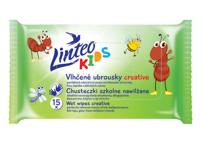 Linteo Vlhčené ubrousky školní