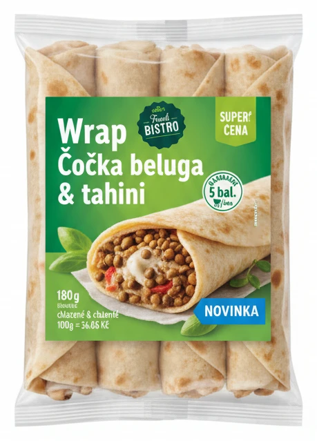 Wrap Čočka beluga & tahini