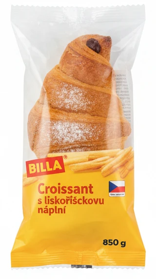 Croissant s lískooříškovou náplní