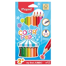 Maped Color' Peps Jumbo sada velkých trojhranných pastelek v různých barvách 12 ks
