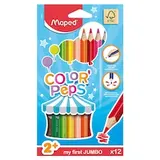 Maped Color' Peps Jumbo sada velkých trojhranných pastelek v různých barvách 12 ks
