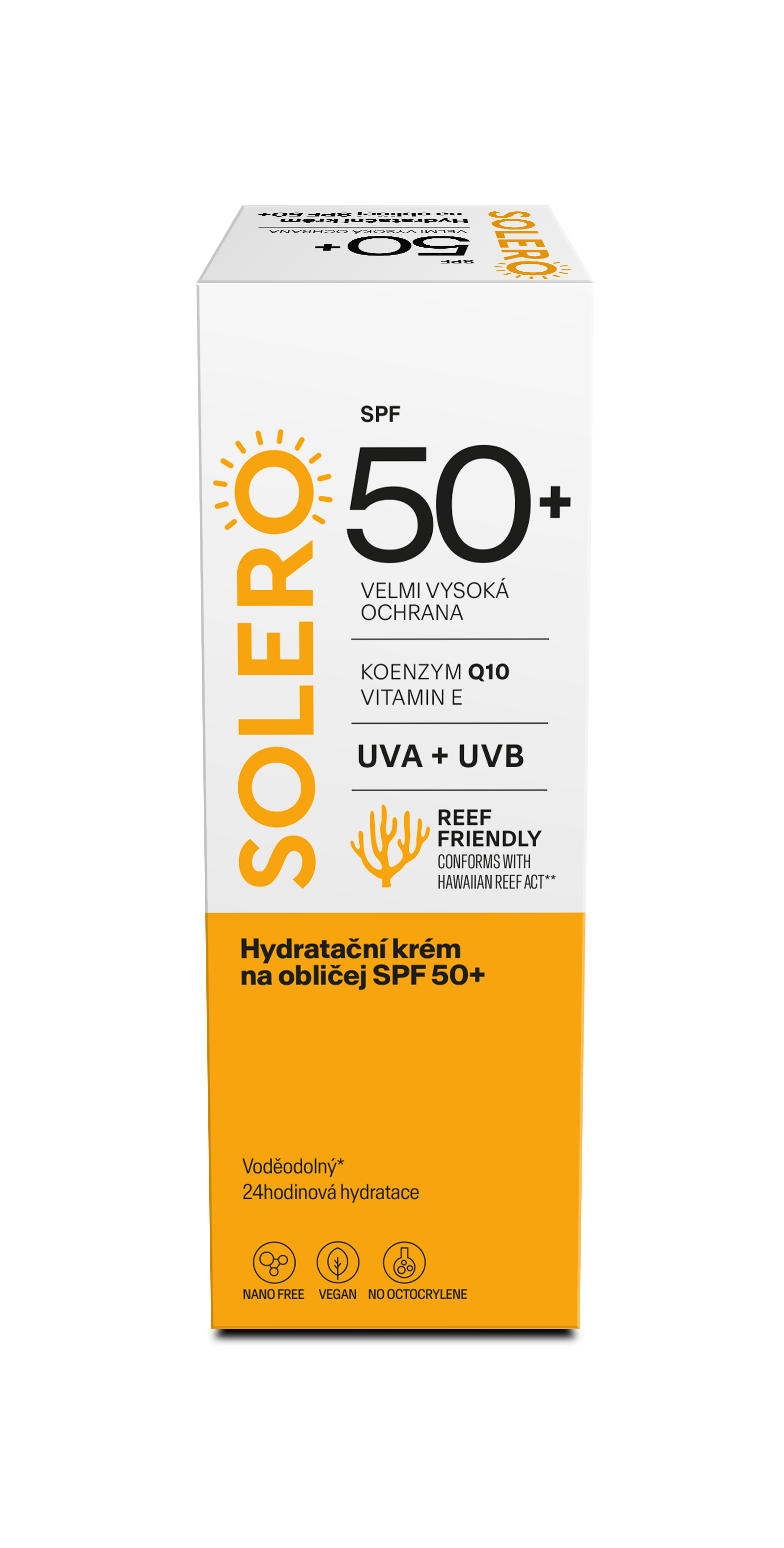 SOLERO Hydratační krém na obličej SPF50+ 50ml