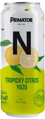 Primátor Nealko tropický citrus yuzu, plech