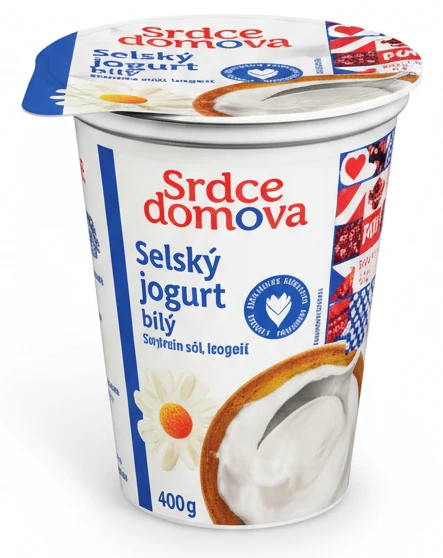 Srdce domova Selský jogurt bílý