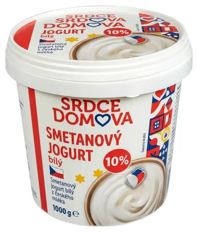 Srdce domova Smetanový jogurt bílý