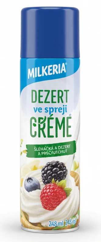 Dezert ve spreji Milkeria