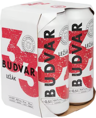 Budějovický Budvar 33 plech 4x500ml