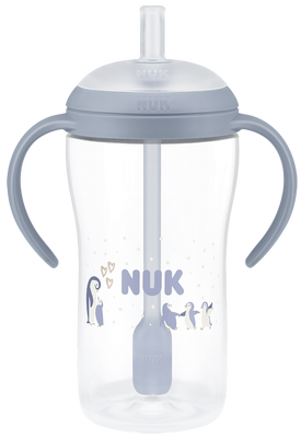 NUK Láhev na učení Perfect Match brčko Pengu (260 ml)