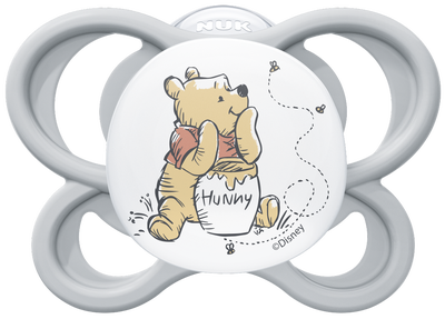NUK Dudlík Perfect Match Air Disney Medvídek Pú Grey (0-6 m)