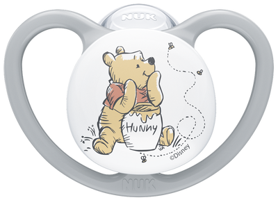 NUK Dudlík Perfect Match Air Disney Medvídek Pú Grey (6-18 m)