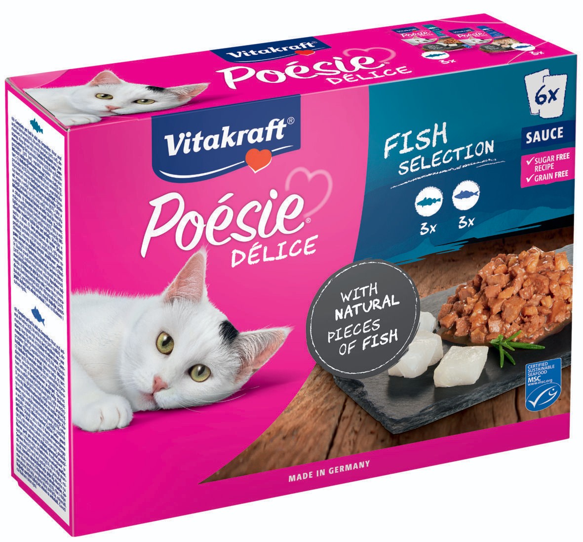 Vitakraft Poésie Delisauce rybí mix 6x85 g