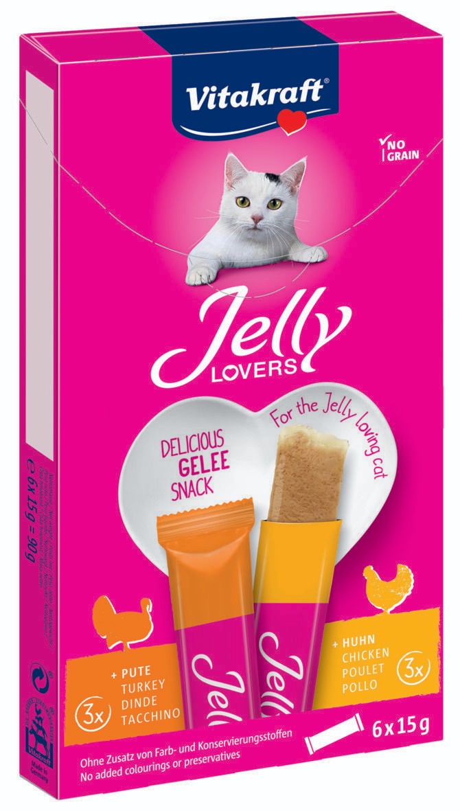 Vitakraft Jelly lovers Gelové tyčinky kuře, krůta pro kočky 6x15g