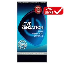 Love Sensation Kondomy s rezervoárem hladké 12 ks