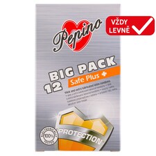 Pepino Safe Plus silné a extra lubrikované latexové kondomy 12 ks