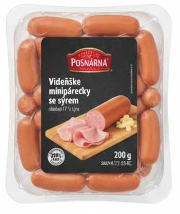 Vídeňské minipárečky se sýrem