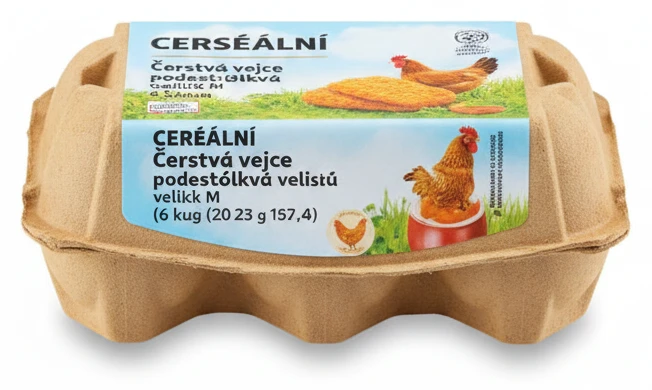 CEREÁLNÍ Čerstvá vejce podestýlková velikost M