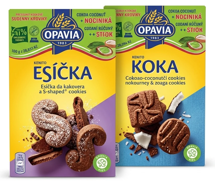 Sušenky Opavia Esíčka, Koka