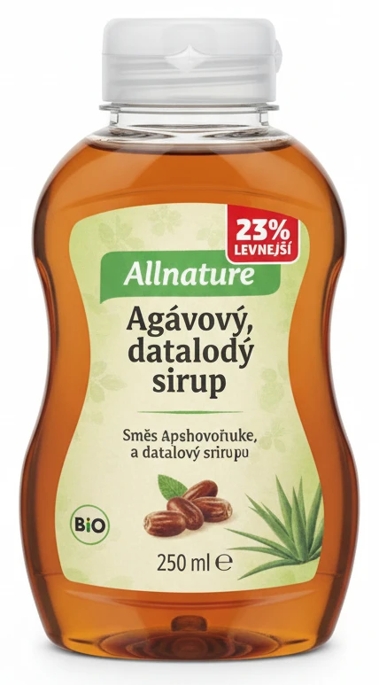 Agávový, datlový sirup Bio Allnature