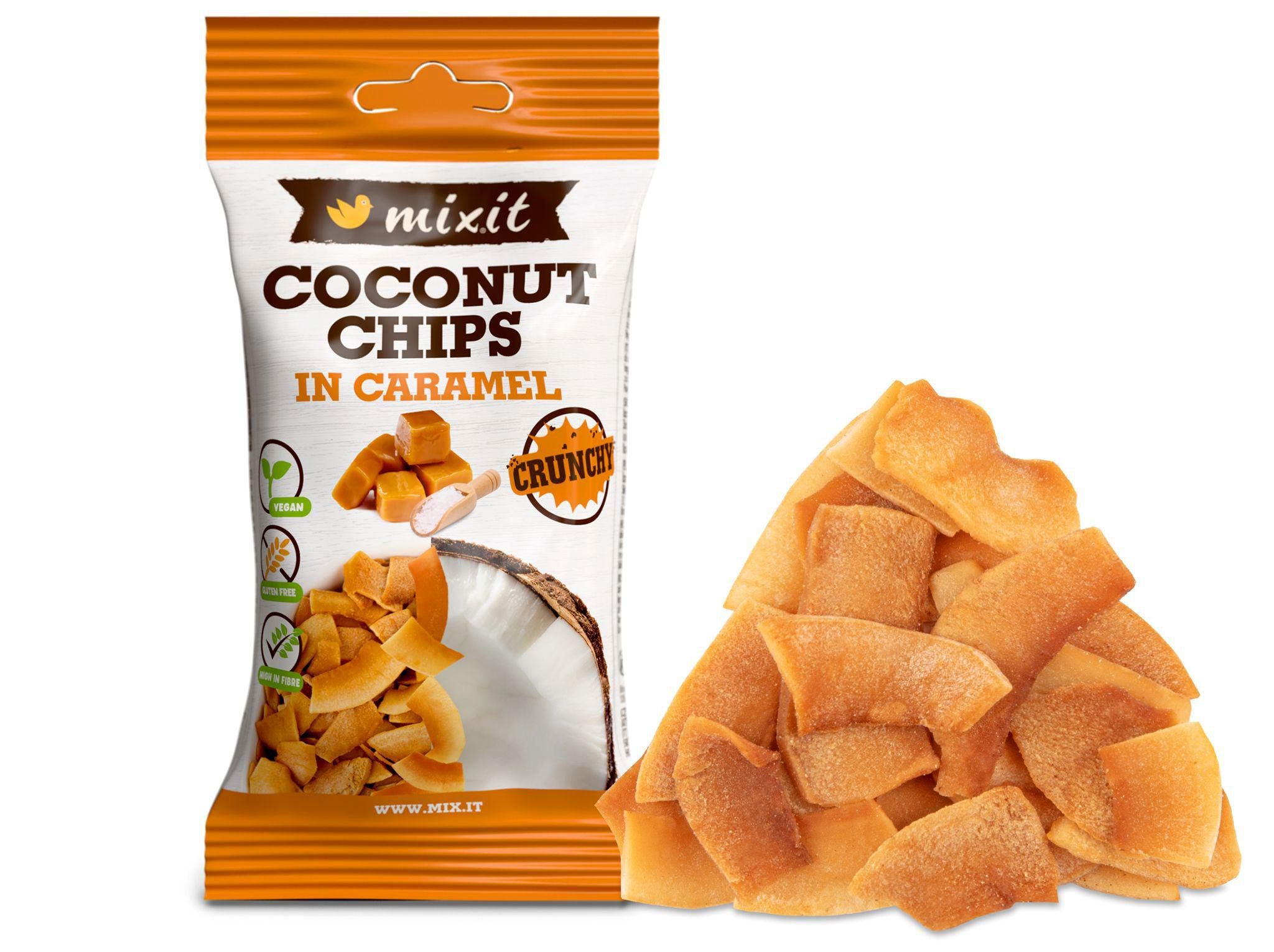 Mixit kokosové chipsy - Karamel 45g