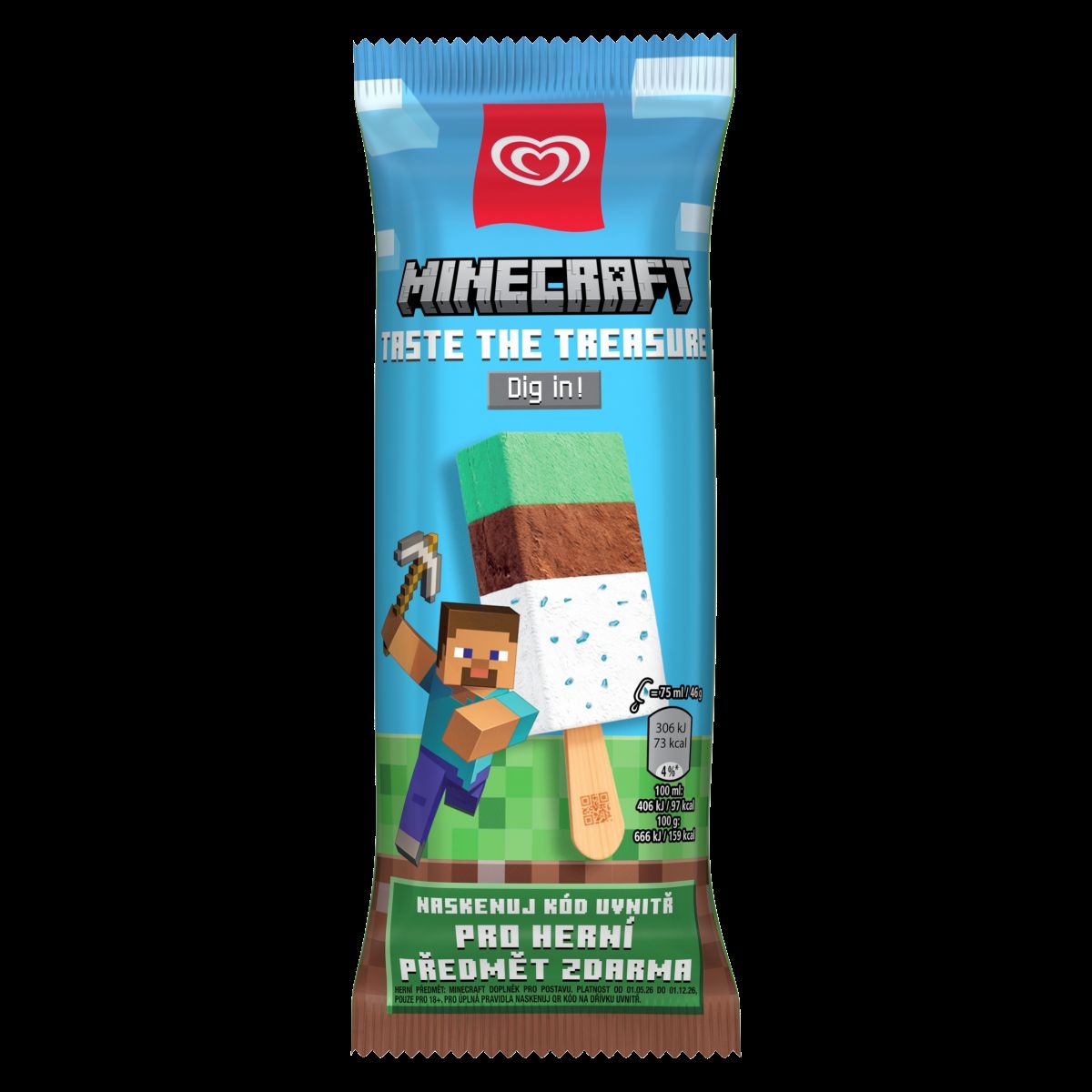 Algida Minecraft zmrzlina 75ml
