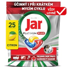 Jar Platinum Plus Kapsle Do Myčky Nádobí, Lemon, , 125 Kapsle,  Výkonný I Během Krátkých Cyklů