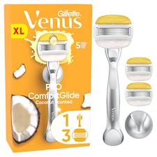 Gillette Venus Pro ComfortGlide s Vůní kokosu Dámský Holicí Strojek, 3 Náhradní Holicí Hlavice