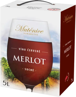 Vinařství Mutěnice Jumbo Bib Merlot, odrůdové víno červené