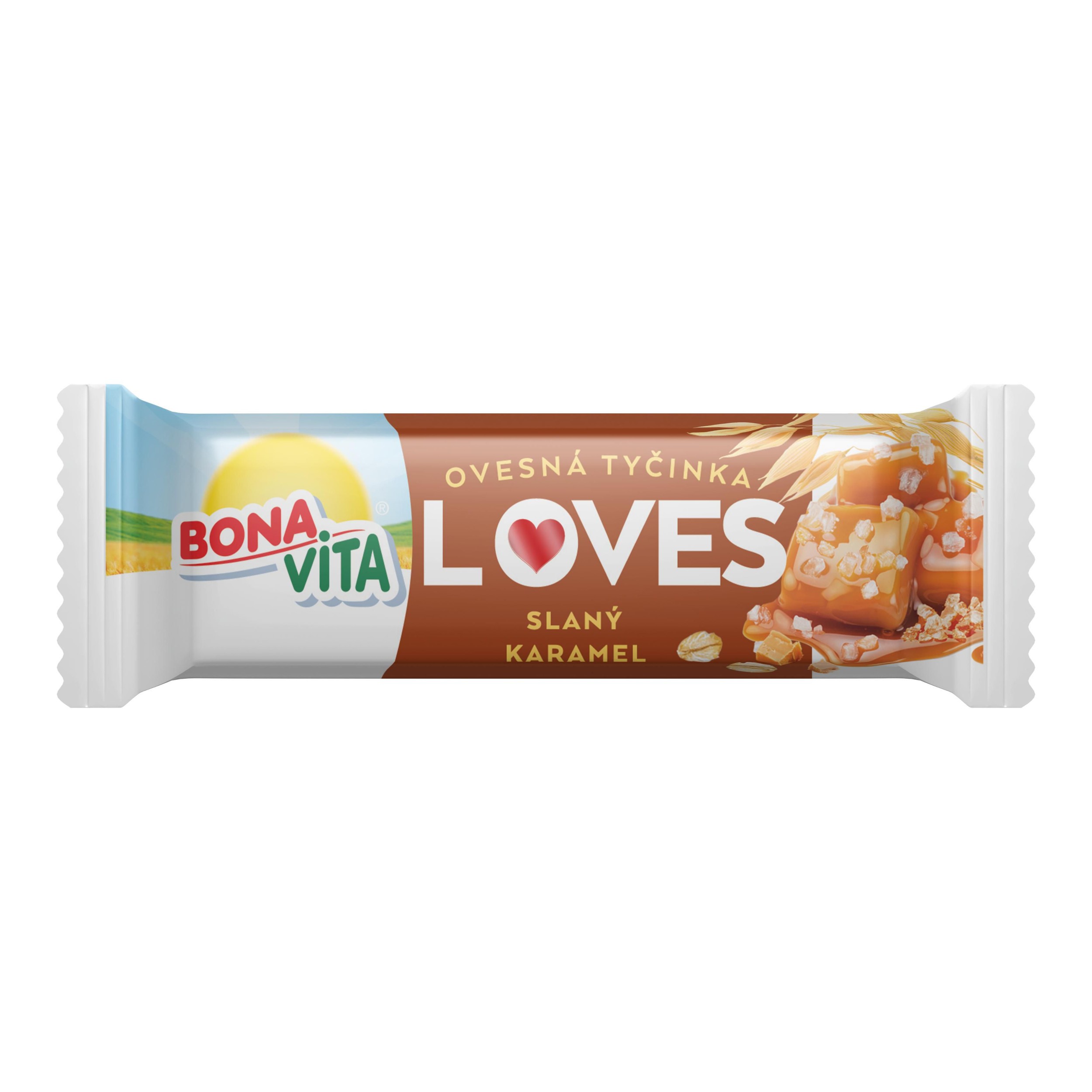Bonavita LOVES Ovesná tyčinka slaný karamel 40 g