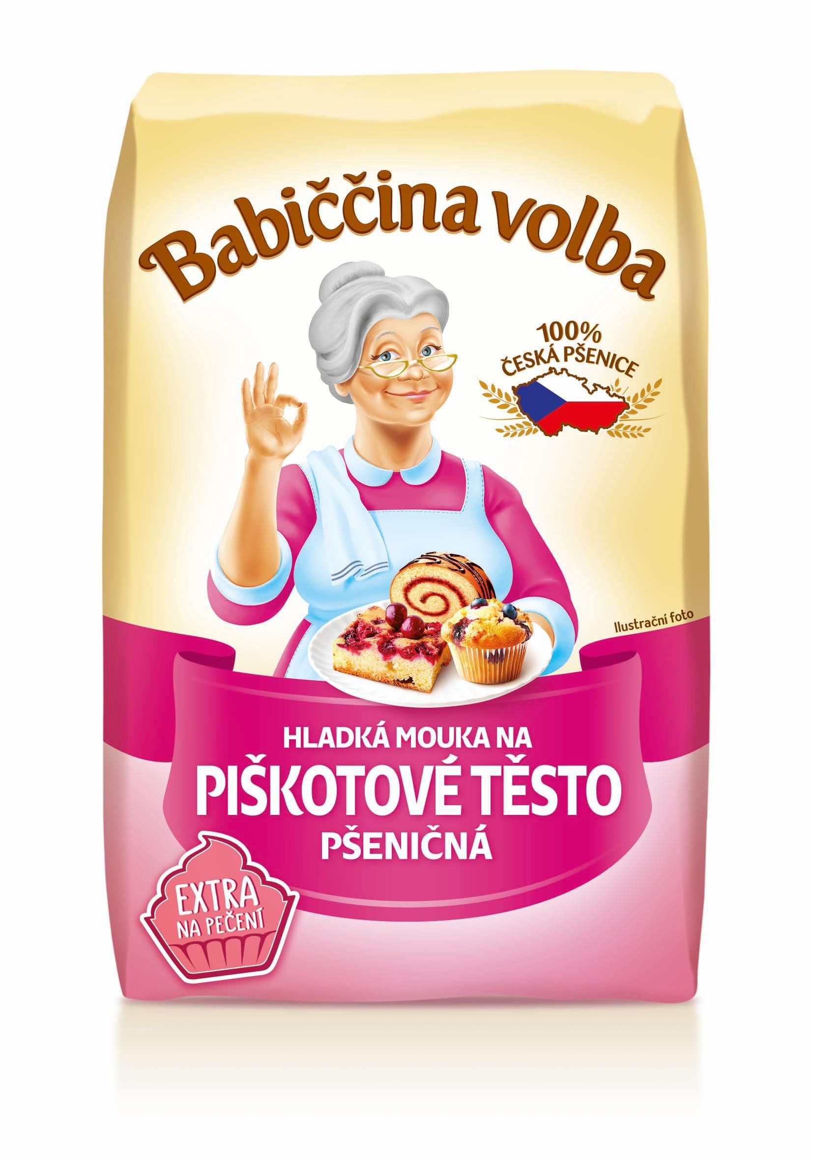 Babiččina volba Hladká mouka dortová pšeničná 1 kg