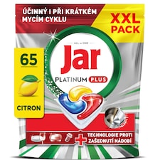 Jar Platinum Plus Kapsle Do Myčky Nádobí, Lemon, , 65 Kapsle,  Výkonný I Během Krátkých Cyklů