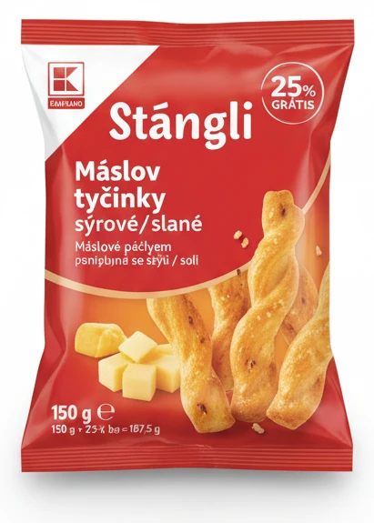 Máslové tyčinky sýrové/slané
