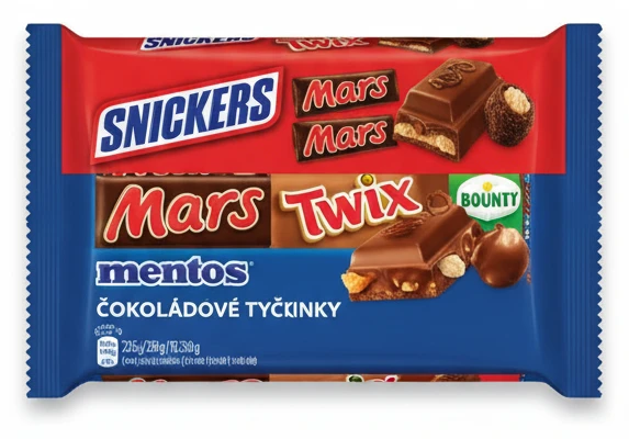 Snickers/Mars/Twix/Bounty čokoládové tyčinky