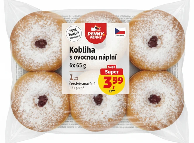 Kobliha s ovocnou náplní