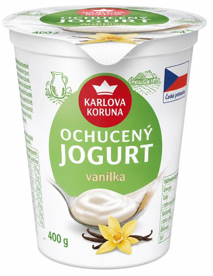 Ochucený jogurt Karlova koruna