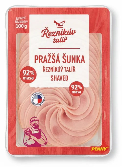 Pražská šunka Řezníkův talíř Shaved