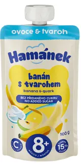 Hamánek Banán s tvarohem ovocná kapsička