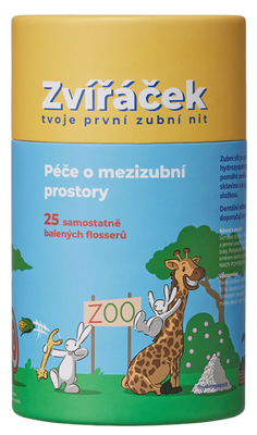 Bob a Bobek Zvířáček dětská zubní nit, balení