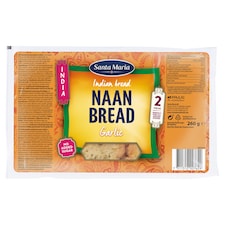Santa Maria Naan chléb speciální s příchutí česneku 2 ks 260g