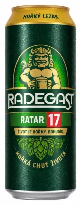 Radegast Ratar hořký ležák plech