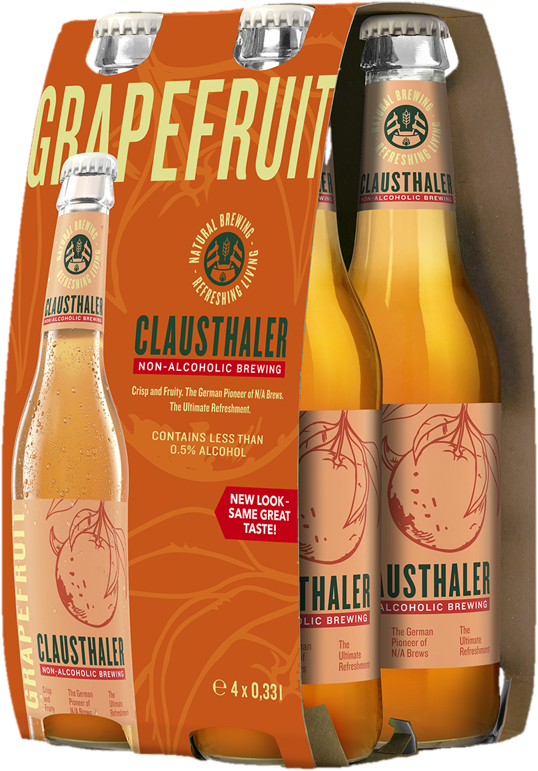 Clausthaler Grapefruit 4×0,33 l nealkoholické, sklo