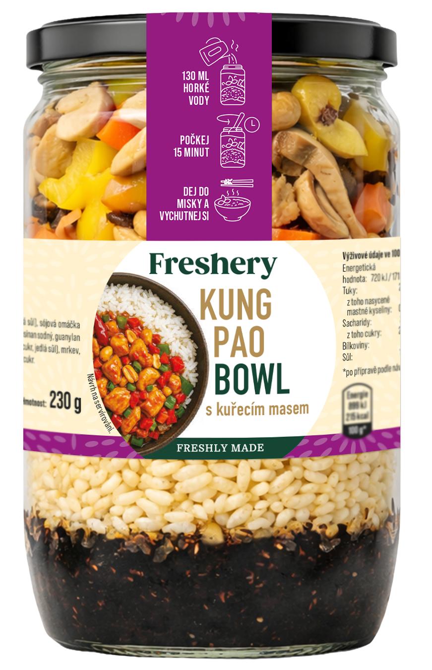 Freshery Kung Pao bowl s kuřecím masem (směs na přípravu pokrmu)