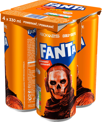 Fanta Pomeranč Multipack, plech 4x330ml