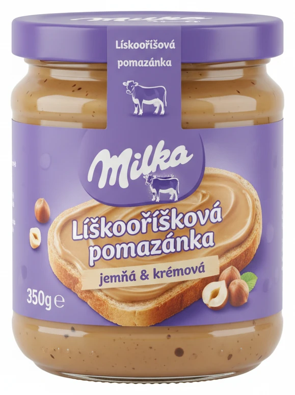 Lískoořísková pomazánka Milka