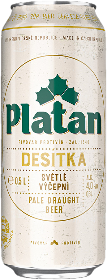 Platan Desítka světlé výčepní plech