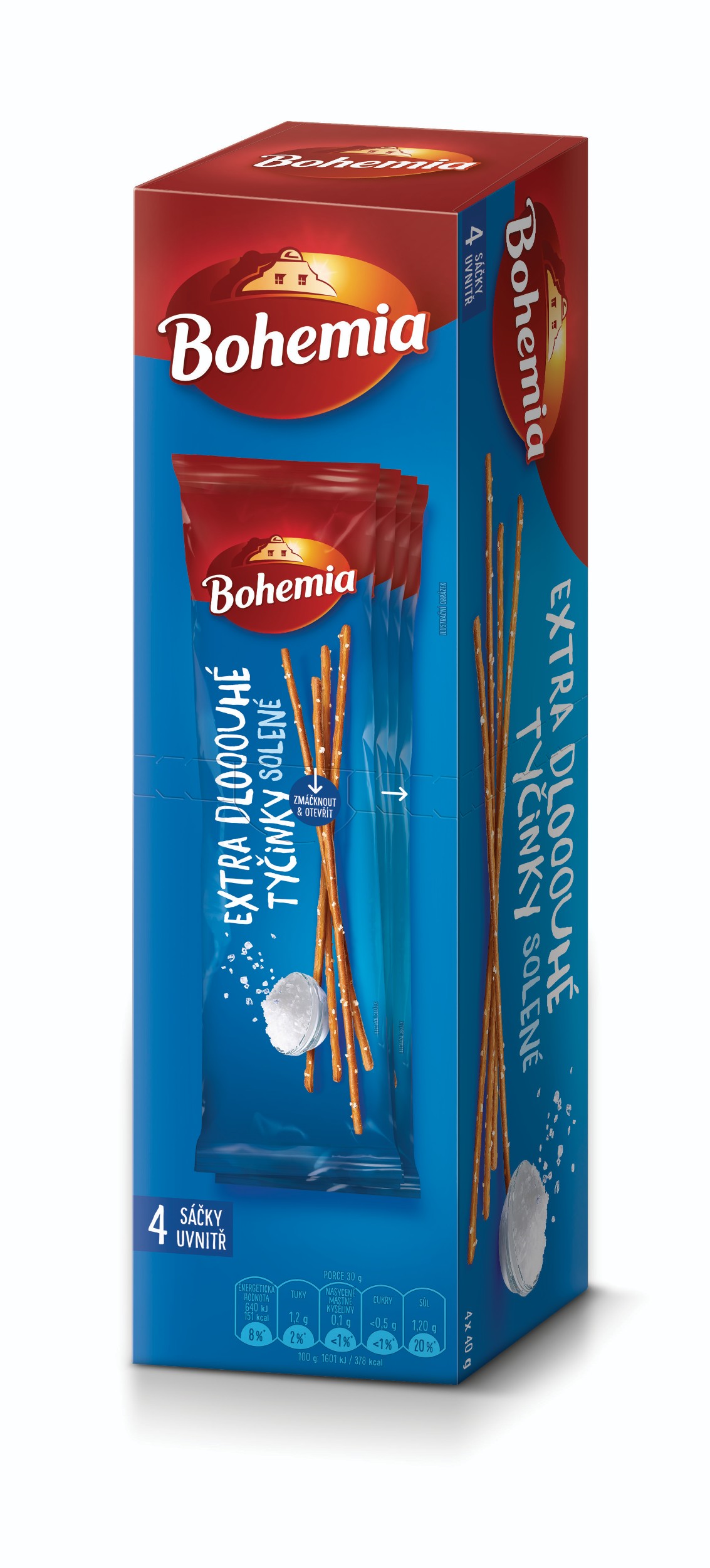 Bohemia Extra Dlooouhé tyčinky Solené 4x40g