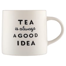 Tea slogan embosovaný hrnek