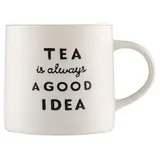 Tea slogan embosovaný hrnek