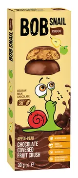 Šnek Bob v mléčné čokoládě jablko-hruška